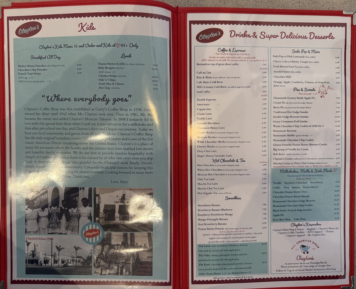 Clayton's Coffee Shop Menu - Image 6